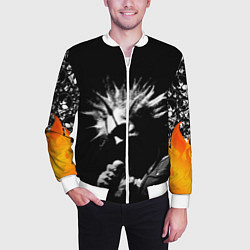 Бомбер мужской Король и Шут Анархия спина, цвет: 3D-белый — фото 2