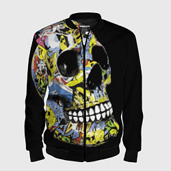 Бомбер мужской Graffiti - Skull, цвет: 3D-черный