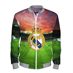 Бомбер мужской FC Real Madrid, цвет: 3D-меланж