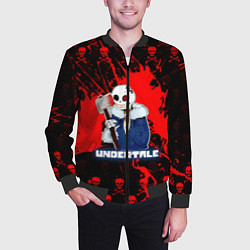 Бомбер мужской UNDERTALE, цвет: 3D-черный — фото 2