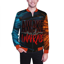 Бомбер мужской Awake unafraid, цвет: 3D-красный — фото 2