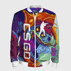 Бомбер мужской CS GO HYPERBEAST, цвет: 3D-белый