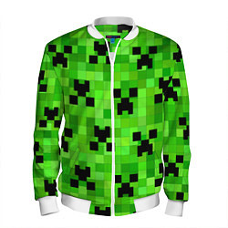 Бомбер мужской MINECRAFT, цвет: 3D-белый
