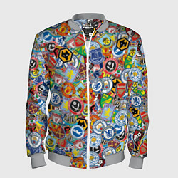 Бомбер мужской Английская Премьер Лига, цвет: 3D-меланж