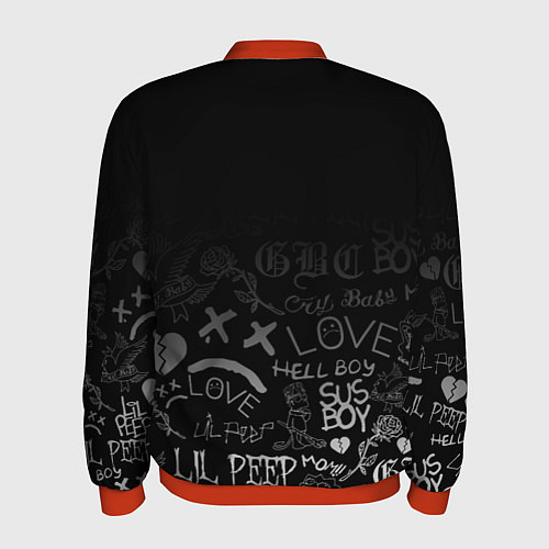 Мужской бомбер LIL PEEP / 3D-Красный – фото 2