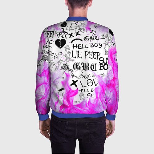 Мужской бомбер LIL PEEP / 3D-Синий – фото 4