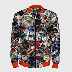 Бомбер мужской Дискография EMINEM, цвет: 3D-красный