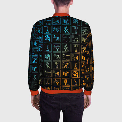 Мужской бомбер PORTAL / 3D-Красный – фото 4