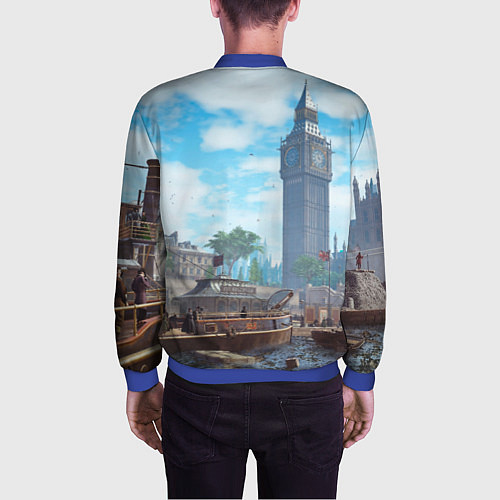 Мужской бомбер Assasin's creed / 3D-Синий – фото 4