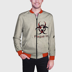 Бомбер мужской Plague Inc, цвет: 3D-красный — фото 2