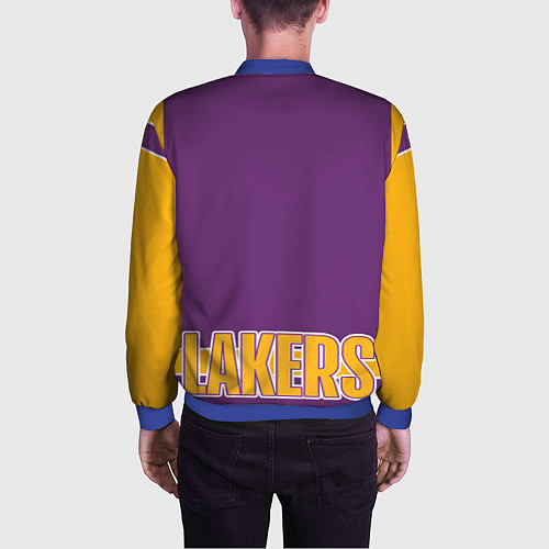 Мужской бомбер Los Angeles Lakers / 3D-Синий – фото 4