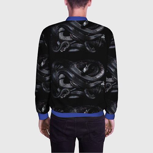 Мужской бомбер Los Angeles LakersKobe Bryan / 3D-Синий – фото 4