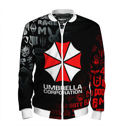 Бомбер мужской RESIDENT EVIL UMBRELLA CORP, цвет: 3D-белый