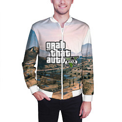 Бомбер мужской Grand Theft Auto 5, цвет: 3D-белый — фото 2