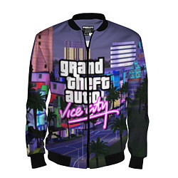 Бомбер мужской Grand Theft Auto Vice City, цвет: 3D-черный