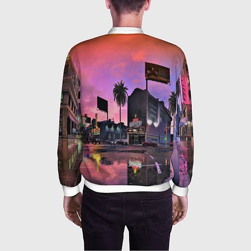 Мужской бомбер GTA VI / 3D-Белый – фото 4