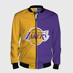 Бомбер мужской LA LAKERS, цвет: 3D-черный