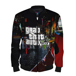 Бомбер мужской Grand Theft Auto V, цвет: 3D-черный