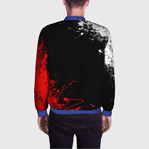 Мужской бомбер UMBRELLA CORPORATION / 3D-Синий – фото 4