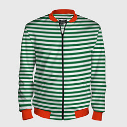 Бомбер мужской Тельняшка пограничных войск, цвет: 3D-красный