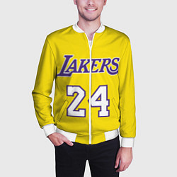 Бомбер мужской Kobe Bryant 24, цвет: 3D-белый — фото 2