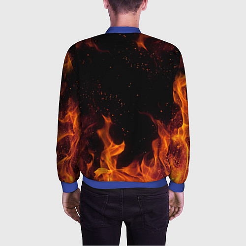 Мужской бомбер AC DC / 3D-Синий – фото 4