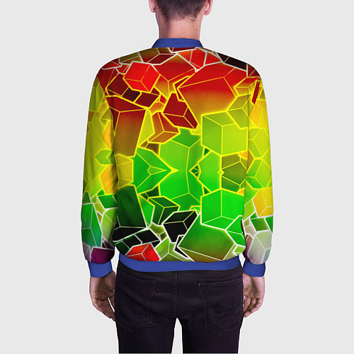 Мужской бомбер Роблокс / 3D-Синий – фото 4