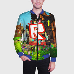 Бомбер мужской ROBLOX, цвет: 3D-синий — фото 2