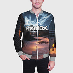 Бомбер мужской ROBLOX, цвет: 3D-меланж — фото 2