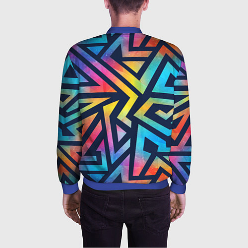 Мужской бомбер Unicorn Power Единорог / 3D-Синий – фото 4