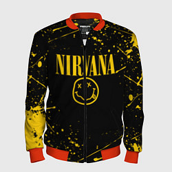 Бомбер мужской NIRVANA, цвет: 3D-красный