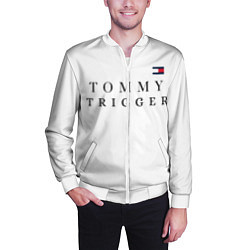 Бомбер мужской Tommy Hilfiger , Tommy trigger, цвет: 3D-белый — фото 2