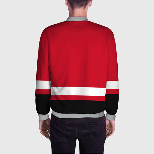 Мужской бомбер Chicago Blackhawks / 3D-Меланж – фото 4