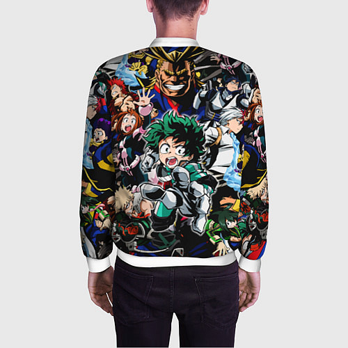 Мужской бомбер Моя геройская академия / 3D-Белый – фото 4