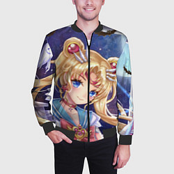 Бомбер мужской SAILOR MOON, цвет: 3D-черный — фото 2