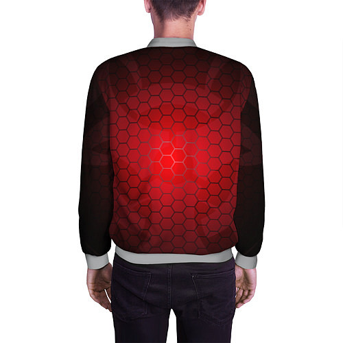 Мужской бомбер PLAGUE INC / 3D-Меланж – фото 4