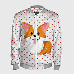 Бомбер мужской Корги, цвет: 3D-меланж