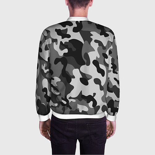 Мужской бомбер ГОРОДСКОЙ КАМУФЛЯЖ / 3D-Белый – фото 4