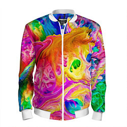 Бомбер мужской TIE DYE, цвет: 3D-белый