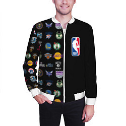 Бомбер мужской NBA Team Logos 2, цвет: 3D-белый — фото 2