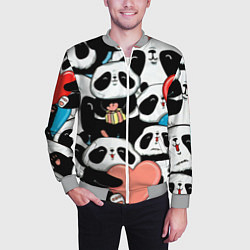 Бомбер мужской Панды, цвет: 3D-меланж — фото 2