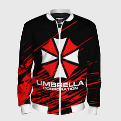 Бомбер мужской Umbrella Corporation, цвет: 3D-белый