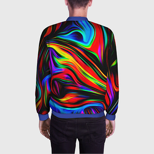 Мужской бомбер ABSTRACT / 3D-Синий – фото 4