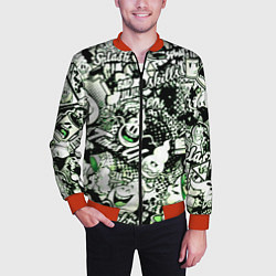 Бомбер мужской Граффити, цвет: 3D-красный — фото 2