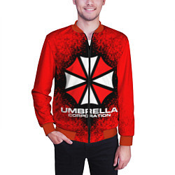 Бомбер мужской Umbrella Corporation, цвет: 3D-красный — фото 2
