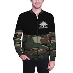 Бомбер мужской Пограничные Войска камуфляж, цвет: 3D-черный — фото 2