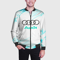 Бомбер мужской Audi, цвет: 3D-черный — фото 2