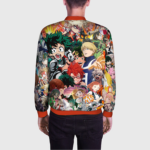 Мужской бомбер Моя геройская академия / 3D-Красный – фото 4