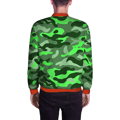 Мужской бомбер CAMOUFLAGE GREEN / 3D-Красный – фото 4