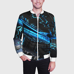 Бомбер мужской DIGITAL ABSTRACT, цвет: 3D-белый — фото 2